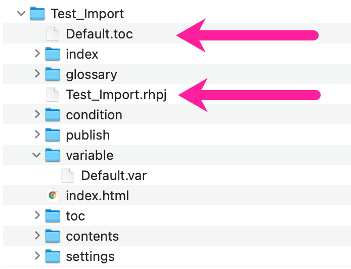 Reorganized RoboHelp project. A toc file has been moved out of the "toc" folder. The toc file is now at the same level as the .rhpj project file.