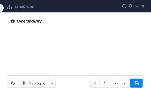 Empty publication structure