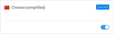 Chinese (simplified) language box has ZH-CHS as the code.